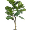 Kunstplant - Ficus Lyrata - Tabaksplant - 90 cm