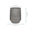 Pot Harith High L Dioriet Grey - D53 x H68